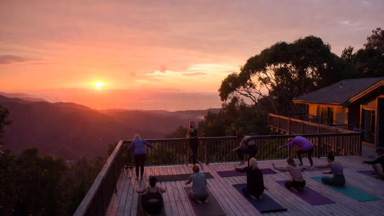 Yoga retreat participants